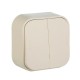 Quteo Слоновая кость Переключатель 2-клавишный 10А  782236  Legrand
