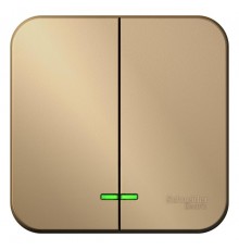 Blanca Титан О/У Выключатель 2-клавишный , 10А, 250B  BLNVA105004  SE