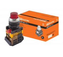 Кнопка ABLFP-22 красный d22мм неон/230В 1з+1р   SQ0704-0005  TDM