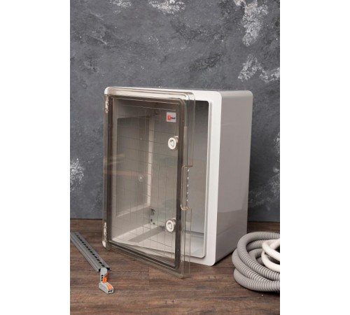 Щит пластиковый с монтажной платой прозрачная дверь (ВхШхГ) 400х300х220мм IP65 PROxima  PBT65MP004  EKF