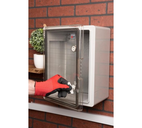 Щит пластиковый с монтажной платой прозрачная дверь (ВхШхГ) 400х300х220мм IP65 PROxima  PBT65MP004  EKF