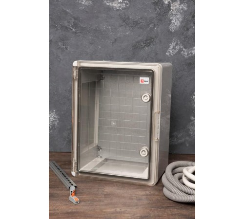 Щит пластиковый с монтажной платой прозрачная дверь (ВхШхГ) 400х300х220мм IP65 PROxima  PBT65MP004  EKF