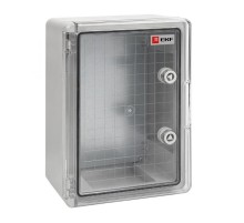 Щит пластиковый с монтажной платой прозрачная дверь (ВхШхГ) 400х300х220мм IP65 PROxima  PBT65MP004  EKF