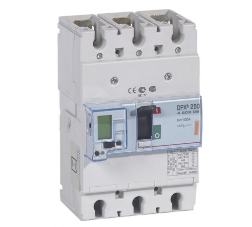Автоматический выключатель DPX3 250 - эл. расц. - 25 кА - 400 В~ - 3П - 100 А  420305  Legrand