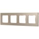 Рамка для розеток и выключателей  Серия 12 12-5204-04 на 4 поста, Классик, шампань  Б0067713  ЭРА
