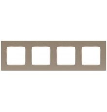 Рамка для розеток и выключателей  Серия 12 12-5204-04 на 4 поста, Классик, шампань  Б0067713  ЭРА