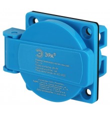 Розетка ЭРА R(PAN)-16-2P-PE-IP54 112 панельная скрытая с крышкой 2Р+PЕ 16А 220В IP54