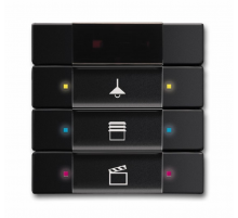 6129/01-885-500 Сенсор управления с ИК-приемником, 3/6-кл., черный бархат  6135-0-0166  2CKA006135A0166  ABB