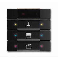 6129/01-885-500 Сенсор управления с ИК-приемником, 3/6-кл., черный бархат  6135-0-0166  2CKA006135A0166  ABB