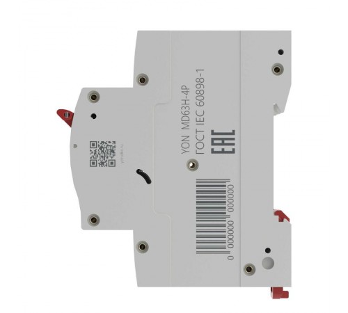 Автоматический выключатель модульный YON max типа MD63H, 10кА, 4 полюса, хар-ка D, 16А  MD63H-4PD16  DKC