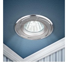 Светильник встраиваемый под лампу KL34 AL/SL/1 MR16,12V, 50W хром  Б0049565  ЭРА