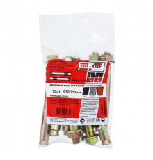 Анкерный болт с гайкой 12х100 (10 шт) - пакет ( 0,799 кг)  124336  Tech-KREP