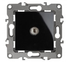 Розетка TV 12-3102-06 проходная,  чёрный  Б0027436  ЭРА