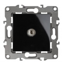 Розетка TV 12-3102-06 проходная,  чёрный  Б0027436  ЭРА