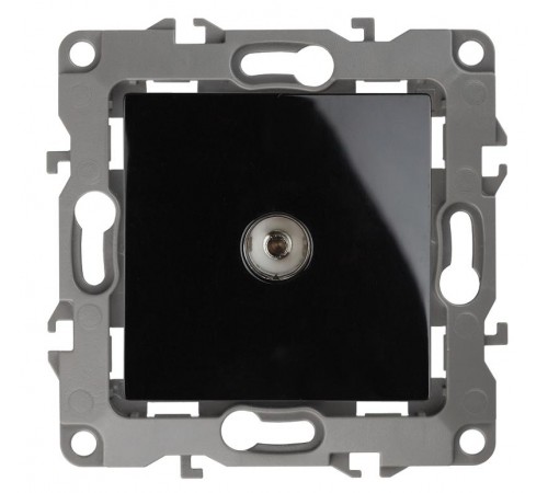 Розетка TV 12-3102-06 проходная,  чёрный  Б0027436  ЭРА