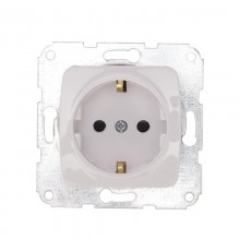 DEA Розетка 1-ая керамика с/з с/у 16А мех. Бел  KR-78-0215  Kranz
