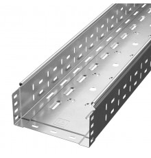 Лоток перфорированный Стандарт INOX (AISI 304) 200х100х3000 (0,8 мм) (3 м/уп)  PR16.2334  Промрукав