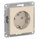 AtlasDesign Бежевый Розетка с заземлением со шторками, 16А, механизм  ATN000245  SE