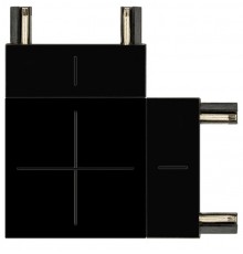 Коннектор  TRM-S5-CC BK угловой для тонкого магнитного шинопровода черный  Б0059030  ЭРА