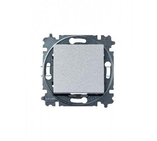 ABB Levit Серебро / дымчатый чёрный Выключатель кнопочный 1-кл.  3559H-A91445 70W  2CHH599145A6070  ABB