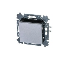 ABB Levit Серебро / дымчатый чёрный Выключатель кнопочный 1-кл.  3559H-A91445 70W  2CHH599145A6070  ABB