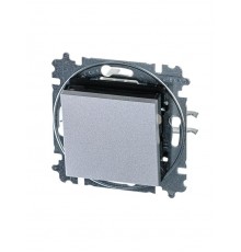 ABB Levit Серебро / дымчатый чёрный Выключатель кнопочный 1-кл.  3559H-A91445 70W  2CHH599145A6070  ABB