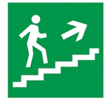 Пиктограмма (наклейка) . 50х50мм "Напр.к эвак.вых.по лест.напр.вверх"  YPC30-50NEV-LNAPRVV  IEK