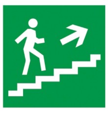 Пиктограмма (наклейка) . 150х150мм "Напр.к эвак.вых.по лест.напр.вверх"  YPC30-150NEV-LNAPRVV  IEK