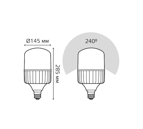 Лампа светодиодная промышленная Elementary T160 100W 9500lm 4000K E40 LED 1/8  63420  Gauss