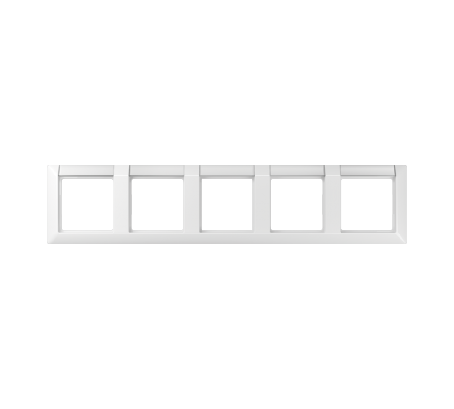 Рамка 5-кратная с полем для надписи для горизонтальной установки; белая  AS5850NAWW  Jung