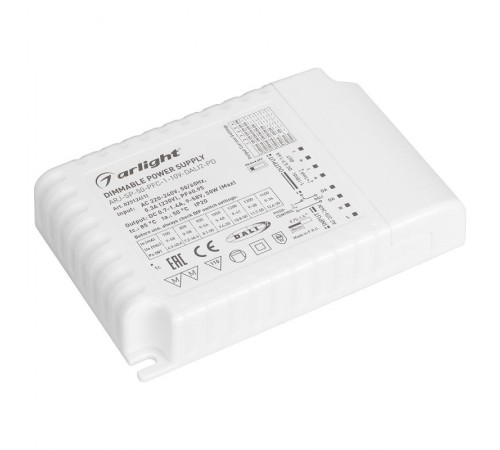 Блок питания ARJ-SP-50-PFC-1-10V-DALI2-PD (50W, 700-1400mA) (Arlight, IP20 Пластик, 5 лет)  025124(1)  Arlight