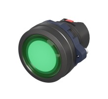 Головка кнопки плоская  прозрачная без фиксации, зеленая  M22P-FMLGP  DKC