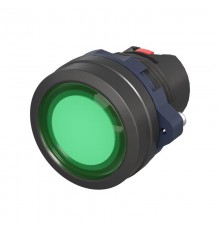 Головка кнопки плоская  прозрачная без фиксации, зеленая  M22P-FMLGP  DKC