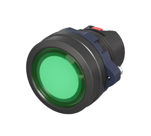 Головка кнопки плоская  прозрачная без фиксации, зеленая  M22P-FMLGP  DKC