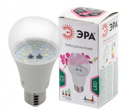 Светильник светодиодный для растений FITO-11W-Ra90-E27  Б0050603  ЭРА
