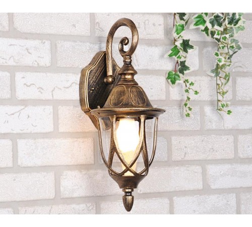 Светильник садово-парковый Orion черное золото настенный  a025001  Elektrostandard