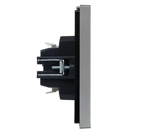 FORTE&PIANO Выключатель 2-клавишный 10А FP505 сталь  FP-V20-0-10-1-K46  IEK