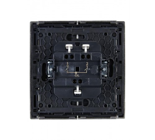 FORTE&PIANO Выключатель 2-клавишный 10А FP505 сталь  FP-V20-0-10-1-K46  IEK