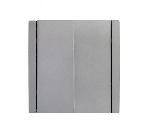 FORTE&PIANO Выключатель 2-клавишный проходной 10А FP507 сталь  FP-V22-0-10-1-K46  IEK