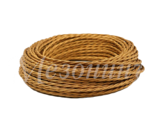 Провод декоративный витой TV+Internet, цвет- бронза, ТМ "МезонинЪ, (бухта 45м )