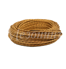 Провод декоративный витой TV+Internet, цвет- бронза, ТМ "МезонинЪ, (бухта 45м )