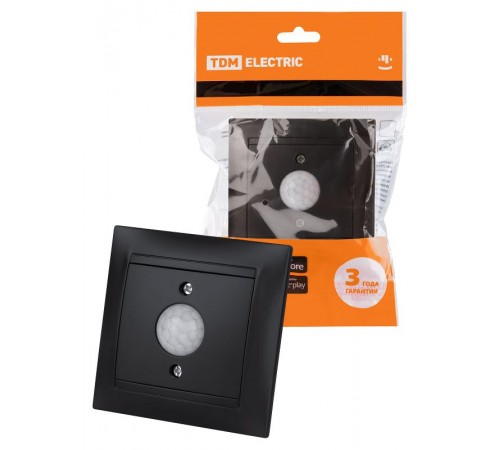 Выключатель с датчиком движения 1А графит "Лама"  SQ1815-0640  TDM