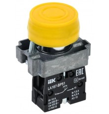Кнопка LA167-BP51 d=22мм 1з желтая  BBT20-BP51-1-22-67-K05  IEK