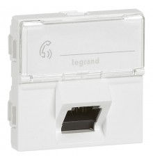 Mosaic RJ45 UTP 6a 2м угол 45° Белая  076509  Legrand