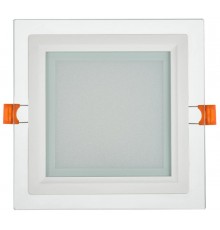 Светильник светодиодный встраиваемый ДВО 1624 со стекл. квадр. 12Вт 4000К IP20  серия LIGHTING   LDVO0-1624-12-4000-K01  IEK