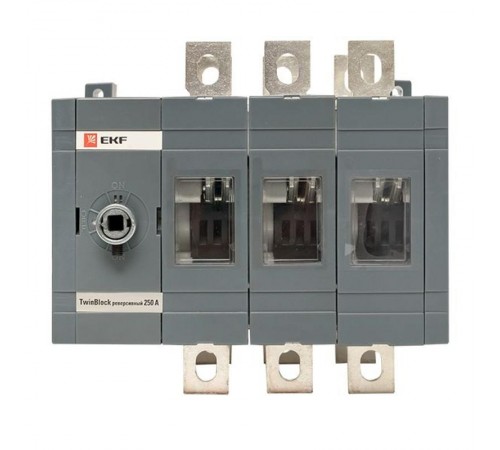 Рубильник 250A 3P реверсивный без рукоятки управления TwinBlock EKF  tb-s-250-3p-rev  EKF