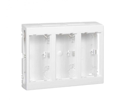 Simon Connect Дополнительный блок настенный на 3 S-модуля Сима Про, поверхностный монтаж, белый  SBC350-9  Simon