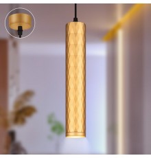 Светильник подвесной (подвес)  PL15 GD MR16 GU10 потолочный цилиндр золото  Б0061376  ЭРА