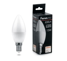 Лампа светодиодная .PRO LB-1307 Свеча E14 7.5W 2700K OSRAM LED  38053  Feron