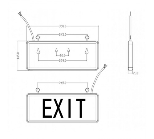 Светильник аварийный светодиодный SSA-101-1-20 3ч 3Вт ВЫХОД-EXIT  Б0044388  ЭРА